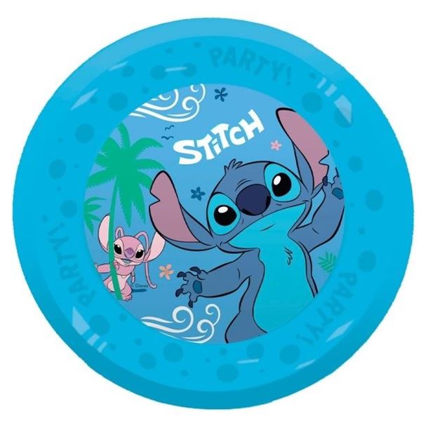 Imagens de Plato Stitch y Angel Plástico Duro Reutilizable 21cm (1 unidad)
