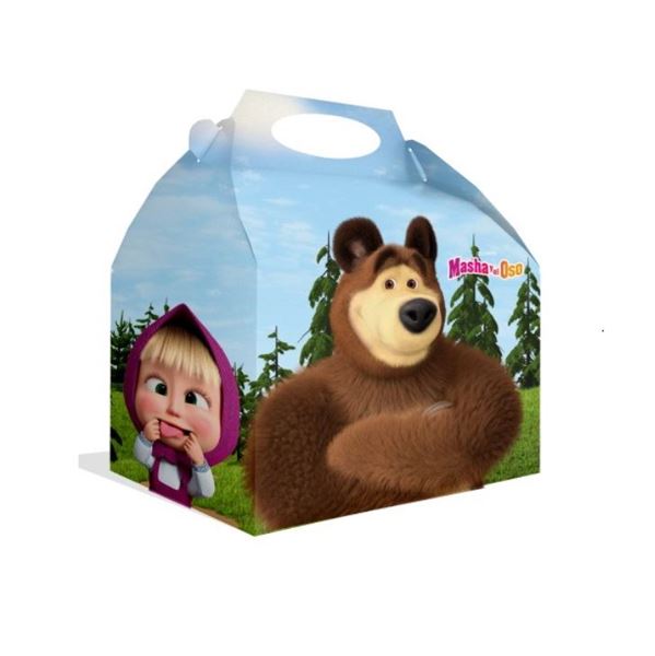 Picture of Caja Chuches Masha y el Oso cartón 16x10x16cm (1 unidad)