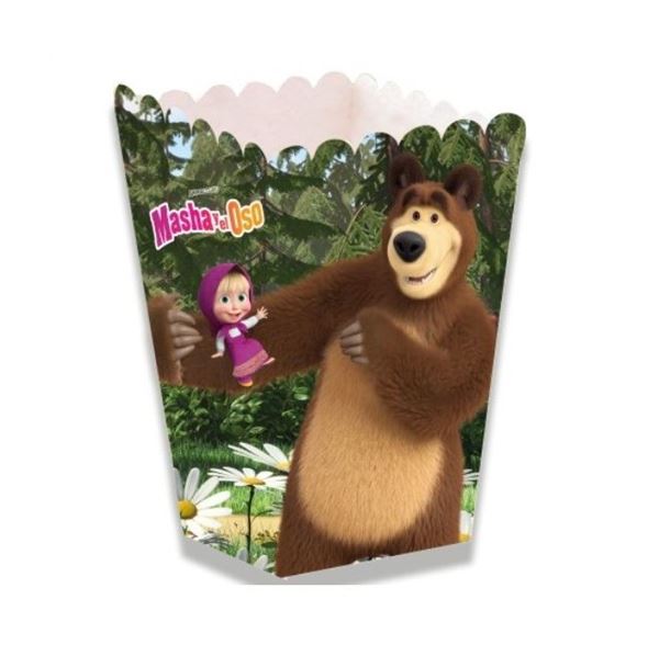 Imagen de Caja Palomitas Mini Masha y el Oso cartón 12cm x 5cm