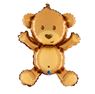 Imagen de Globo Oso Baby Foil Aire (32cm x 28cm)