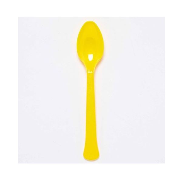 Picture of Cucharas Amarillas Flor Reutilizables (24 unidades)
