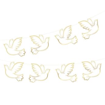 Imagen de Guirnalda Palomas para Primera Comunión y Bautizo papel (1,8m)