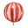Imagen de Globo Esférico Rojo y Estrellas Foil (75cm)