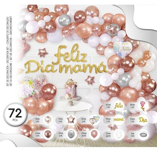 Imagen de Kit Decoración para Mamá Feliz Día (72uds)