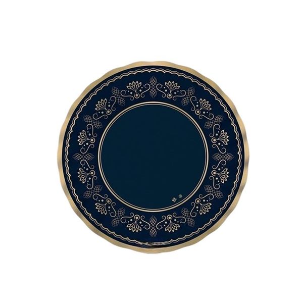 Imagen de Platos Royal Blue Gold Cartón 20cm (6uds)