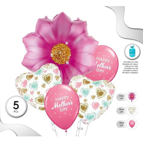 Imagens de Globos Happy Mothers Day Mix (5 unidades)