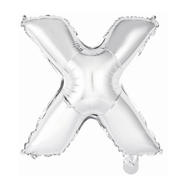Imagen de Globo Letra X Plateada Mini (33cm)