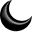 Imagen de Globo Luna Negro (66cm)