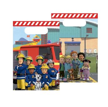 Imagen de Bolsas Chuches Sam el Bombero Cumpleaños papel (8uds)