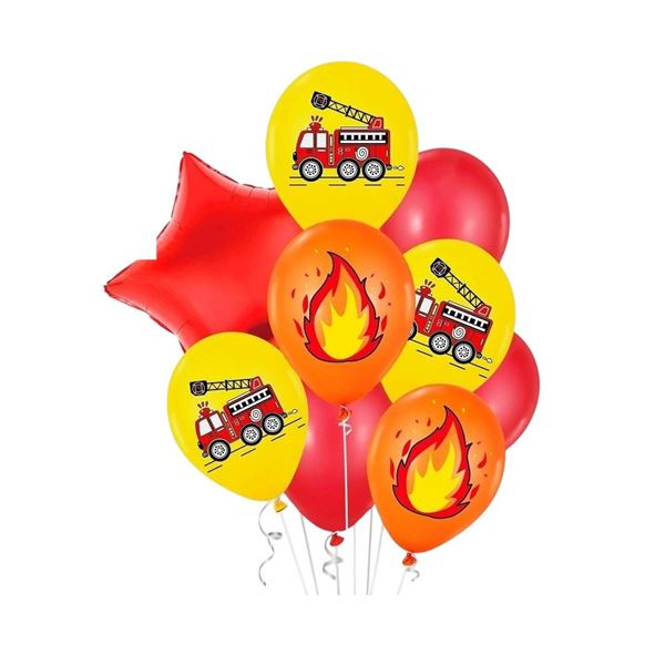 Imagens de Bouquet de Globos Fiesta Bomberos (9uds)