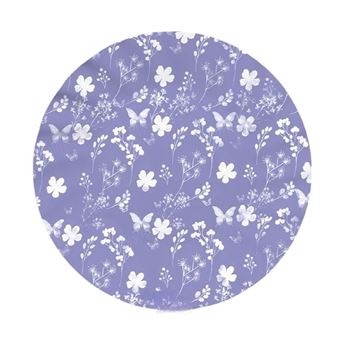 Imagen de Platos Flores Lilas cartón 25cm (6uds)