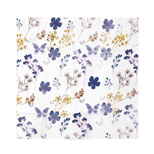 Picture of Servilletas Flores Lilas papel 33cm (16uds)