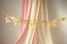 Picture of Guirnalda Happy Birthday Flores Rosa y dorado (1.3m)