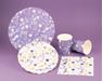Picture of Platos Flores Lilas cartón 25cm (6uds)