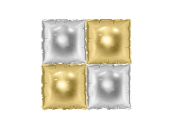 Imagens de Cortina con Globos Dorado y Plata Doble Cara 35cm (4 unidades)