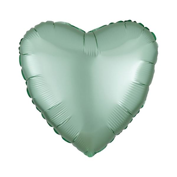Imagens de Globo Corazón Verde Menta Satín (45cm)