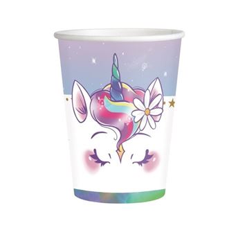 Picture of Vasos Unicornio Sueños cartón 250ml (8 unidades)
