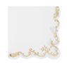 Imagen de Servilletas Blancas Detalles Dorados papel 33cm (12 unidades)