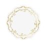 Imagen de Manteles Blancos con Adorno Dorado Individuales papel 35.5cm (6 unidades)
