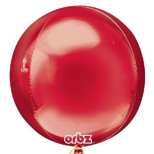 Imagen de Globo Rojo Esférico 40cm (3 unidades)