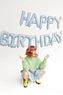Imagens de Globo Happy Birthday Azul Claro 340cm x 35cm