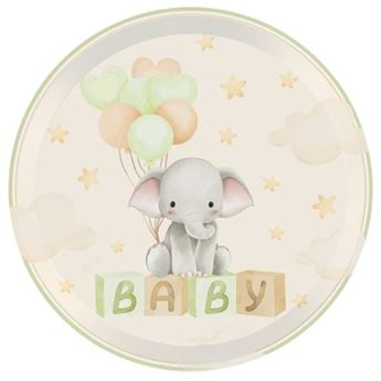 Picture of Platos Baby Elegante Dulce cartón 22cm (6uds)