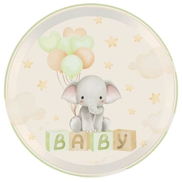 Picture of Platos Baby Elegante Dulce cartón 22cm (6uds)