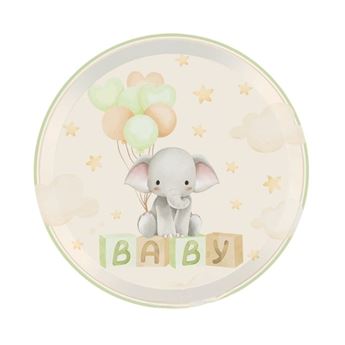 Picture of Platos Baby Elegante Dulce cartón 18cm (6uds)