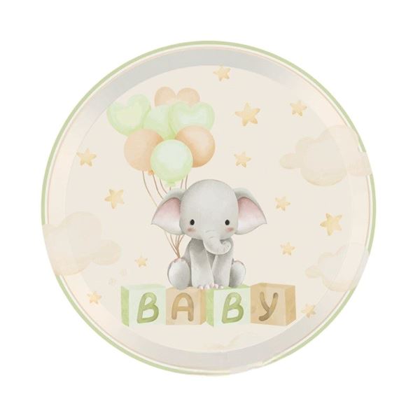 Picture of Platos Baby Elegante Dulce cartón 18cm (6uds)