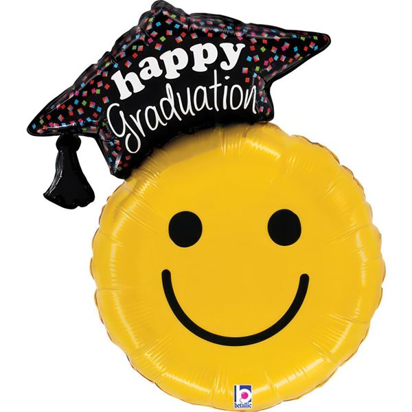 Picture of Globo Smiley de Graduación 🎓  Foil (66cm)