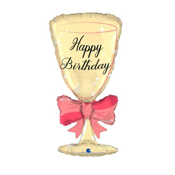 Picture of Globo Copa Champan Happy Birthday Foil (73cm)