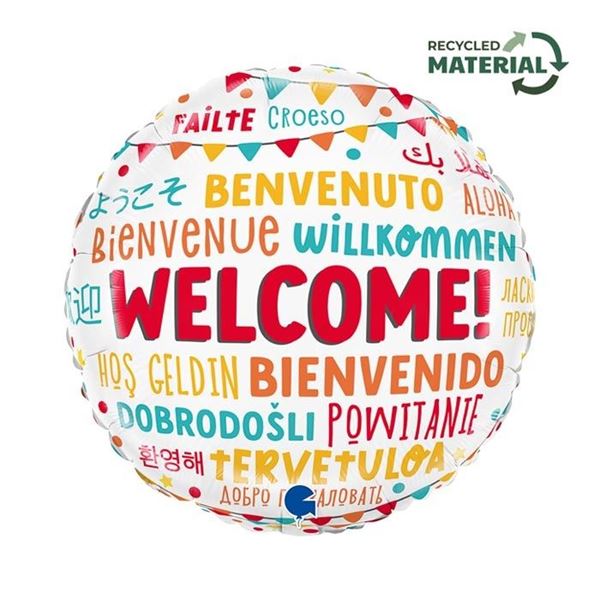 Imagen de Globo Bienvenido Welcome Multi 45cm