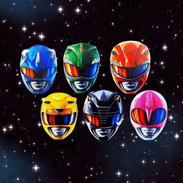 Picture of Caretas Power Rangers cartón (6 unidades)
