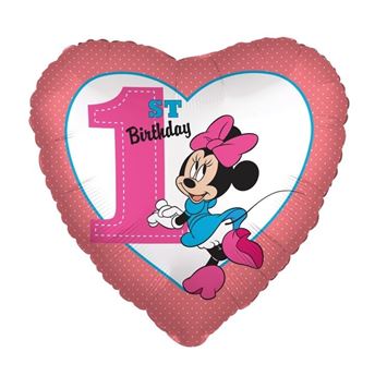 Imagen de Globo Minnie Mouse Primer Cumpleaños Foil (45cm)