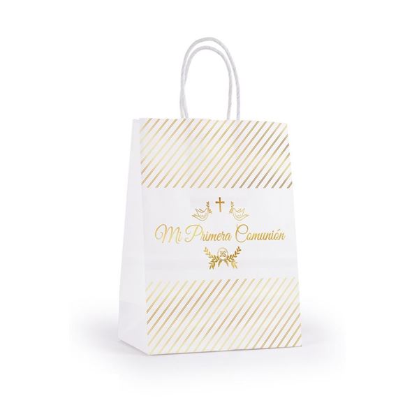 Imagen de Bolsa Mi Primera Comunión Blanca Clásica papel 21x16x8cm