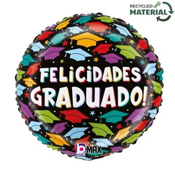 Imagen de Globo Felicidades Graduado 2024-2025 Foil 45cm 