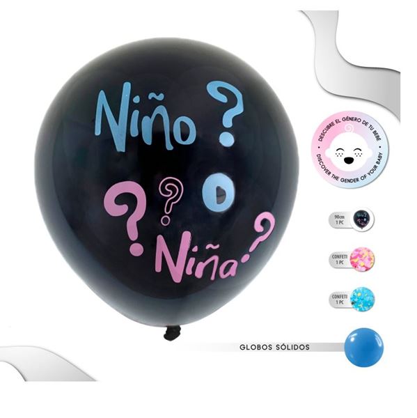 Picture of Globo Revelación de Género con Confeti Látex (90cm)