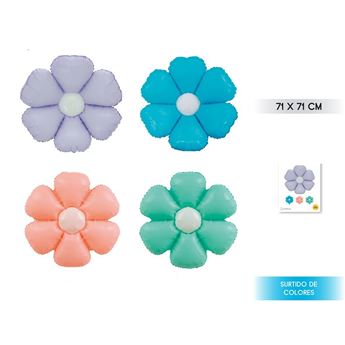 Imagen de Globos Forma Flor Margarita Pastel (4 unidades)