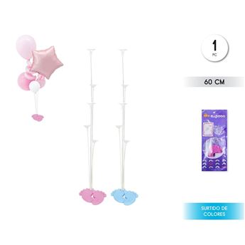 Imagen de Soporte Globos con Base Forma Pie Rosa 60cm