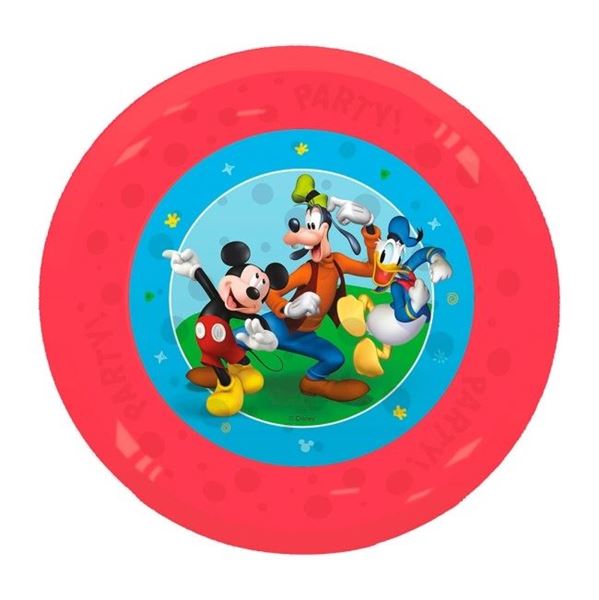 Imagen de Plato Mickey, Goofy y Donald Plástico Reutilizable 21cm
