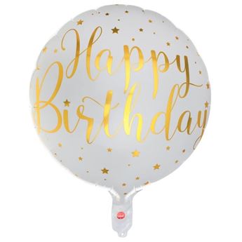 Imagen de Globo Happy Birthday Elegante (45cm)