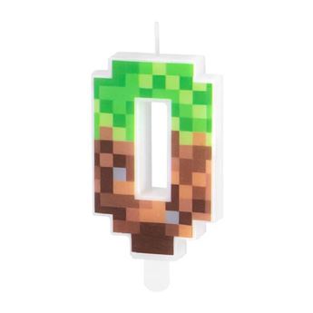 Imagen de Vela Tarta 0 Minecraft 8cm