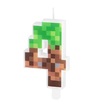 Imagen de Vela Tarta 4 Minecraft 8cm