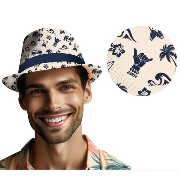 Imagen de Sombrero Tropical Flamenco Surf Hombre tela