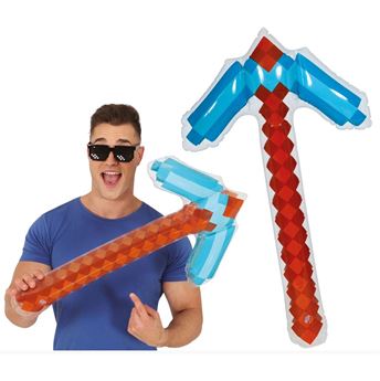 Imagen de Pico Inflable Pixelado Minecraft 69cm