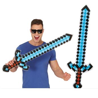 Imagen de Espada Inflable Pixelada Minecraft 90cm
