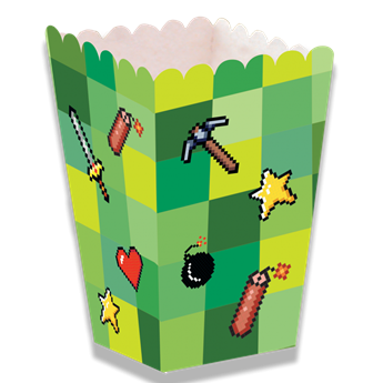 Imagen de Caja Palomitas Mini Minecraft cartón (1 unidad)