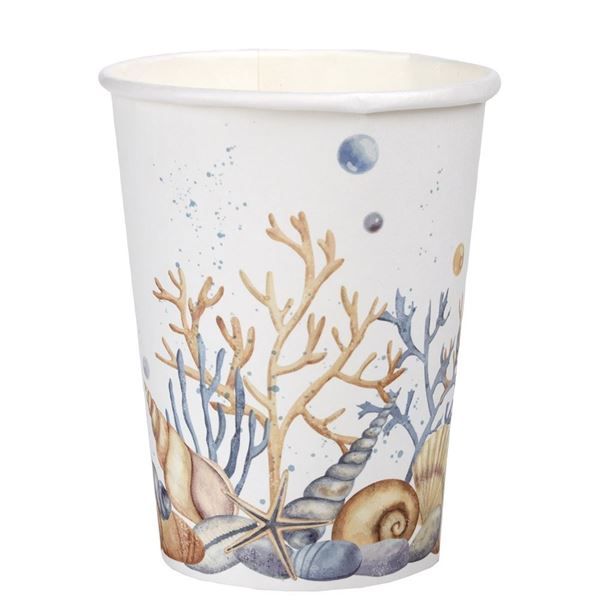 Picture of Vasos Diseño Marino cartón 270ml (10uds)