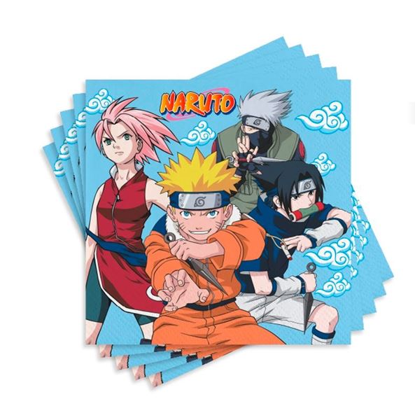 Imagen de Servilletas Naruto papel 33cm (20uds)