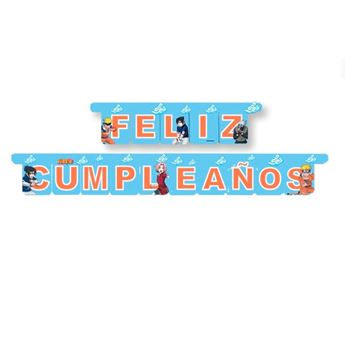 Imagen de Guirnalda Feliz Cumpleaños Naruto 3 m (1 ud)